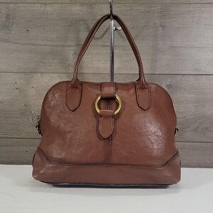 Frye Brown Leather Top-Handle Satchel Handbag